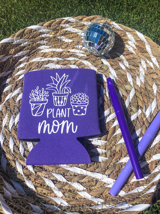 Purple Plant Mom Can Cooler - ShopCassiesCrafts