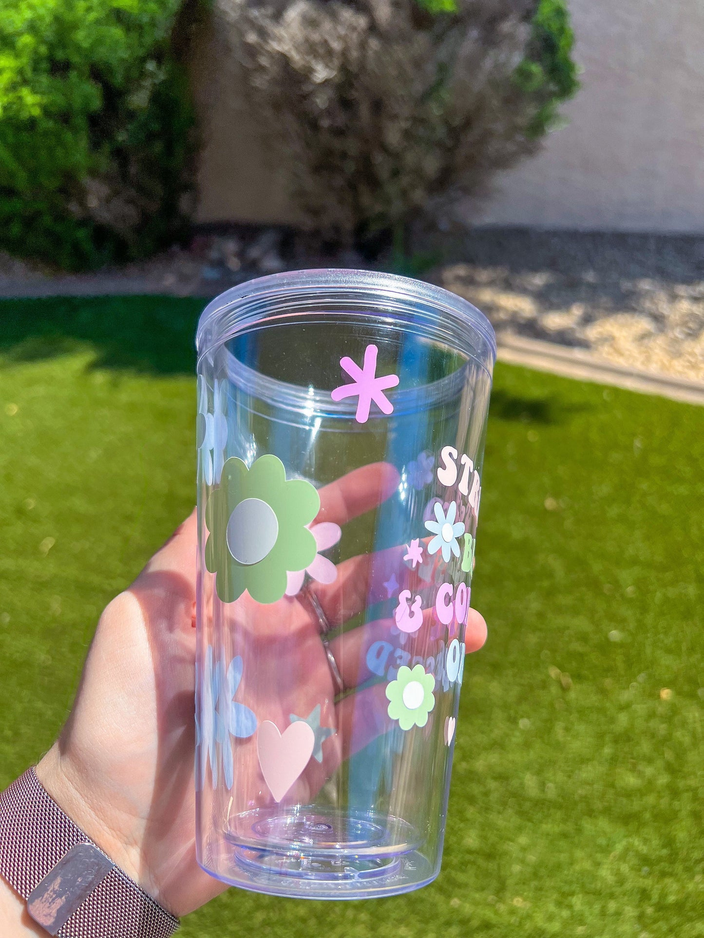 Stressed, Blessed & Coffee Obsessed Decorated 16 oz Double Insulated Cup