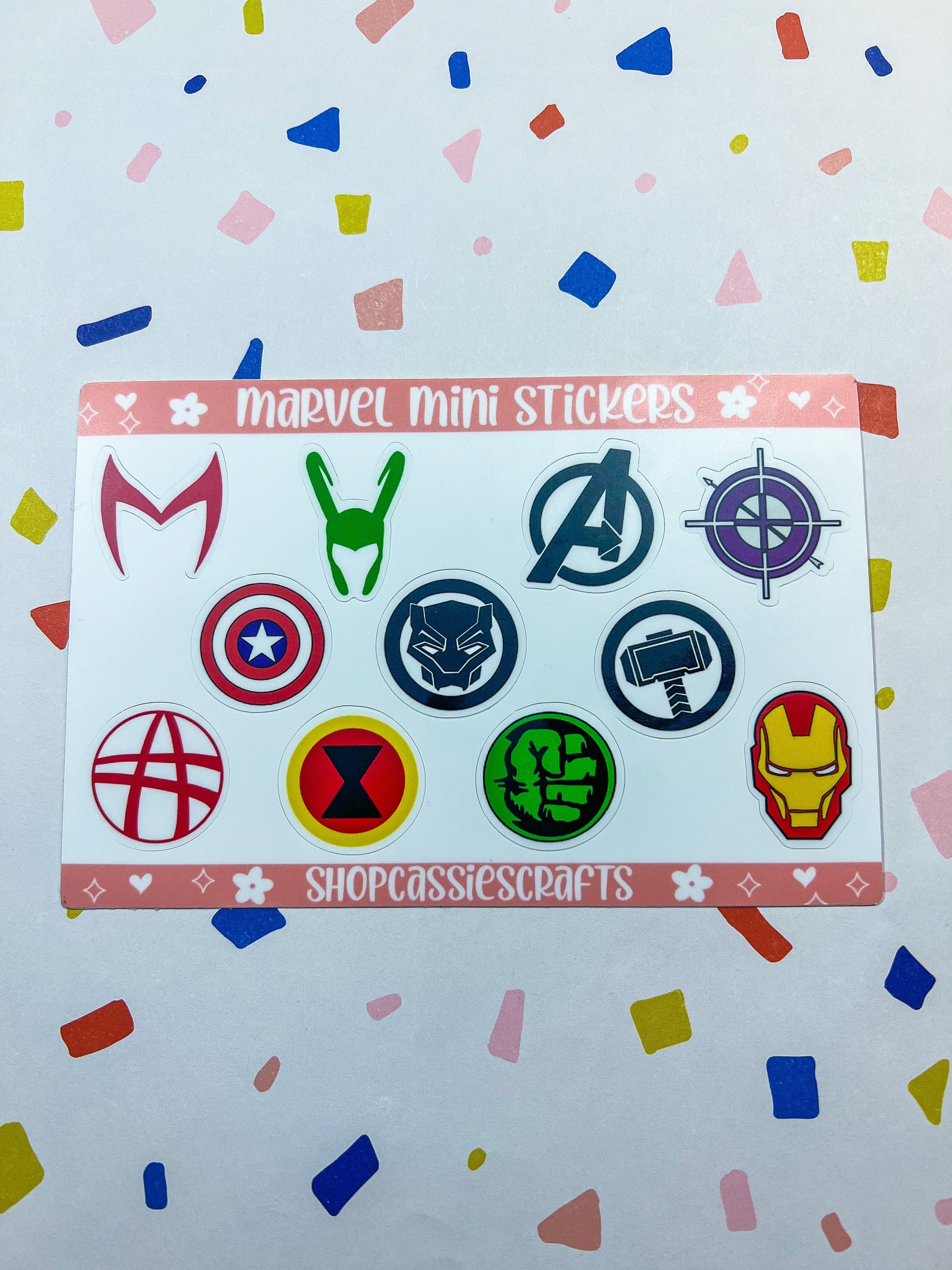 Superhero Mini Sticker Sheets - ShopCassiesCrafts