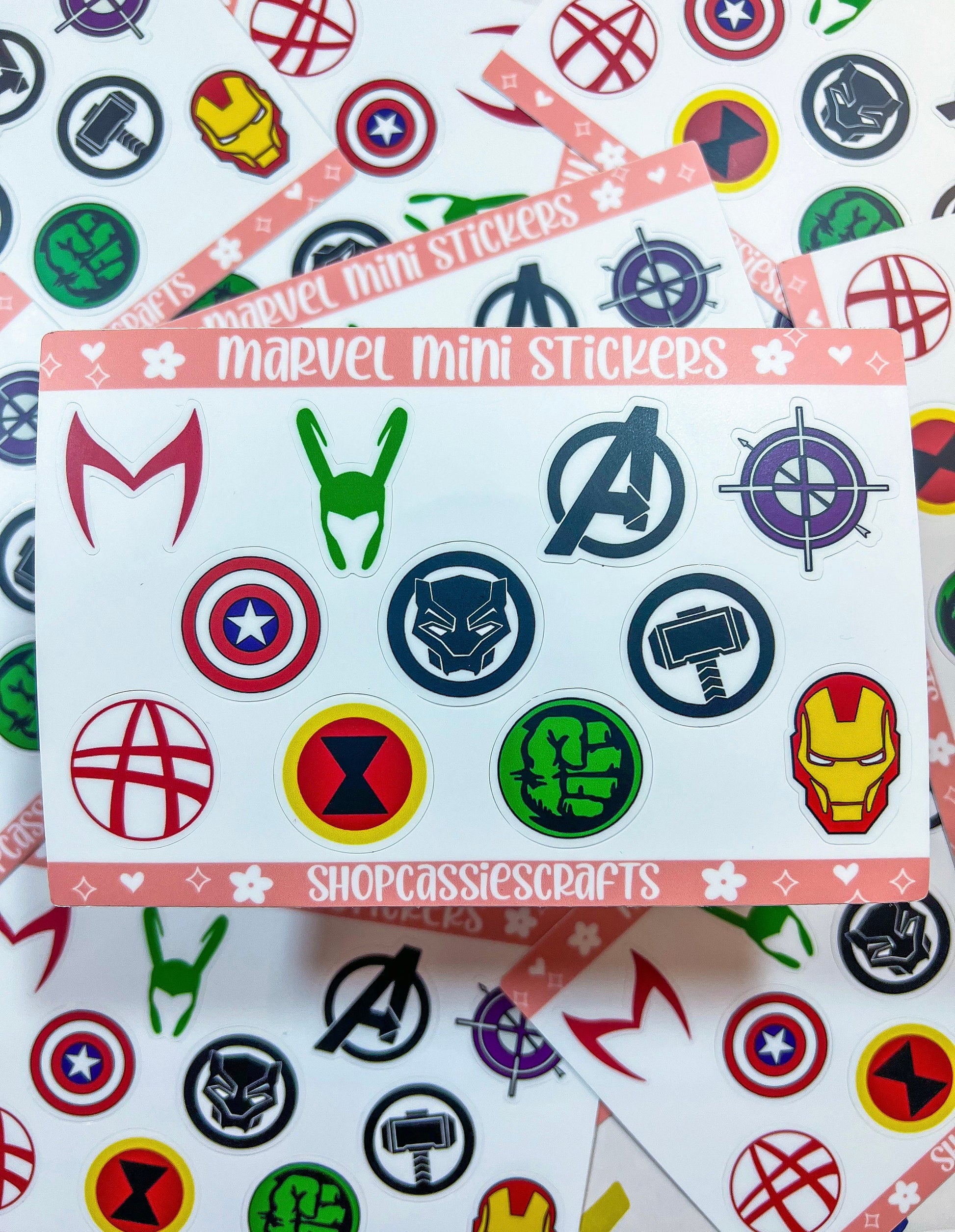 Superhero Mini Sticker Sheets - ShopCassiesCrafts