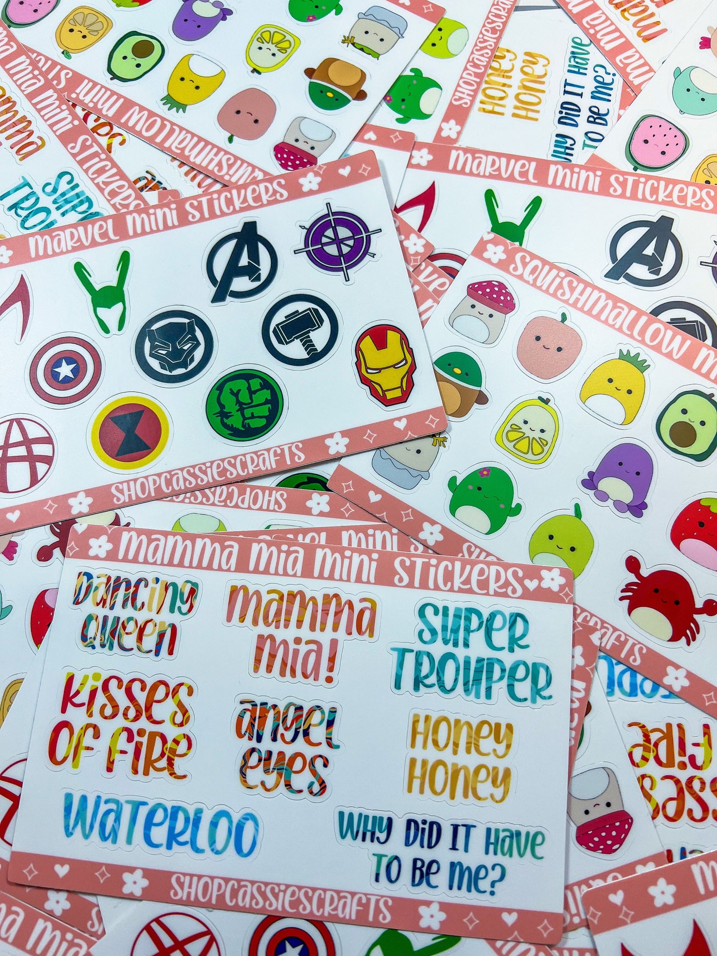 Superhero Mini Sticker Sheets - ShopCassiesCrafts