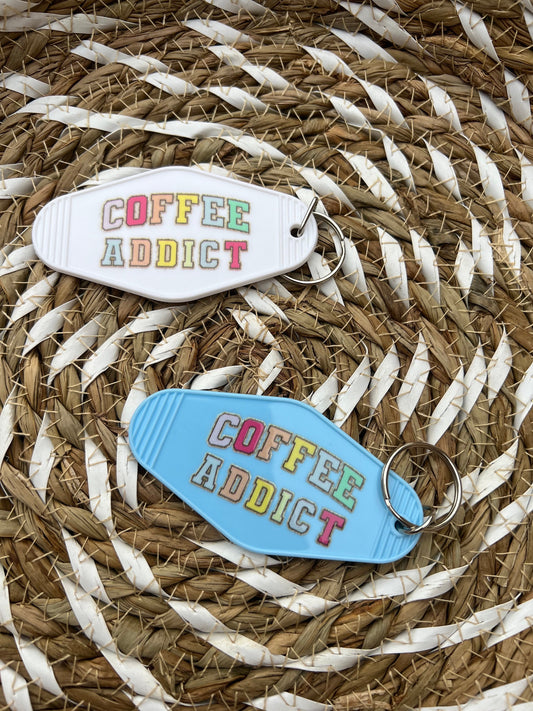 Coffee Addict Motel Keychain