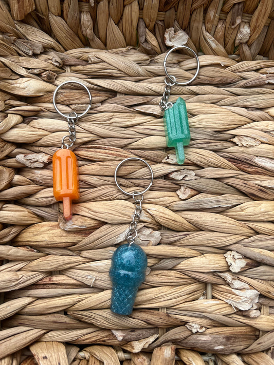 Ice Cream/Popsicle Resin Keychains - Read Description!