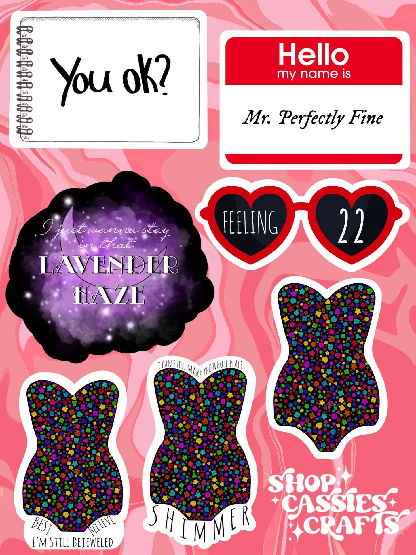 T Swift Inspired Stickers