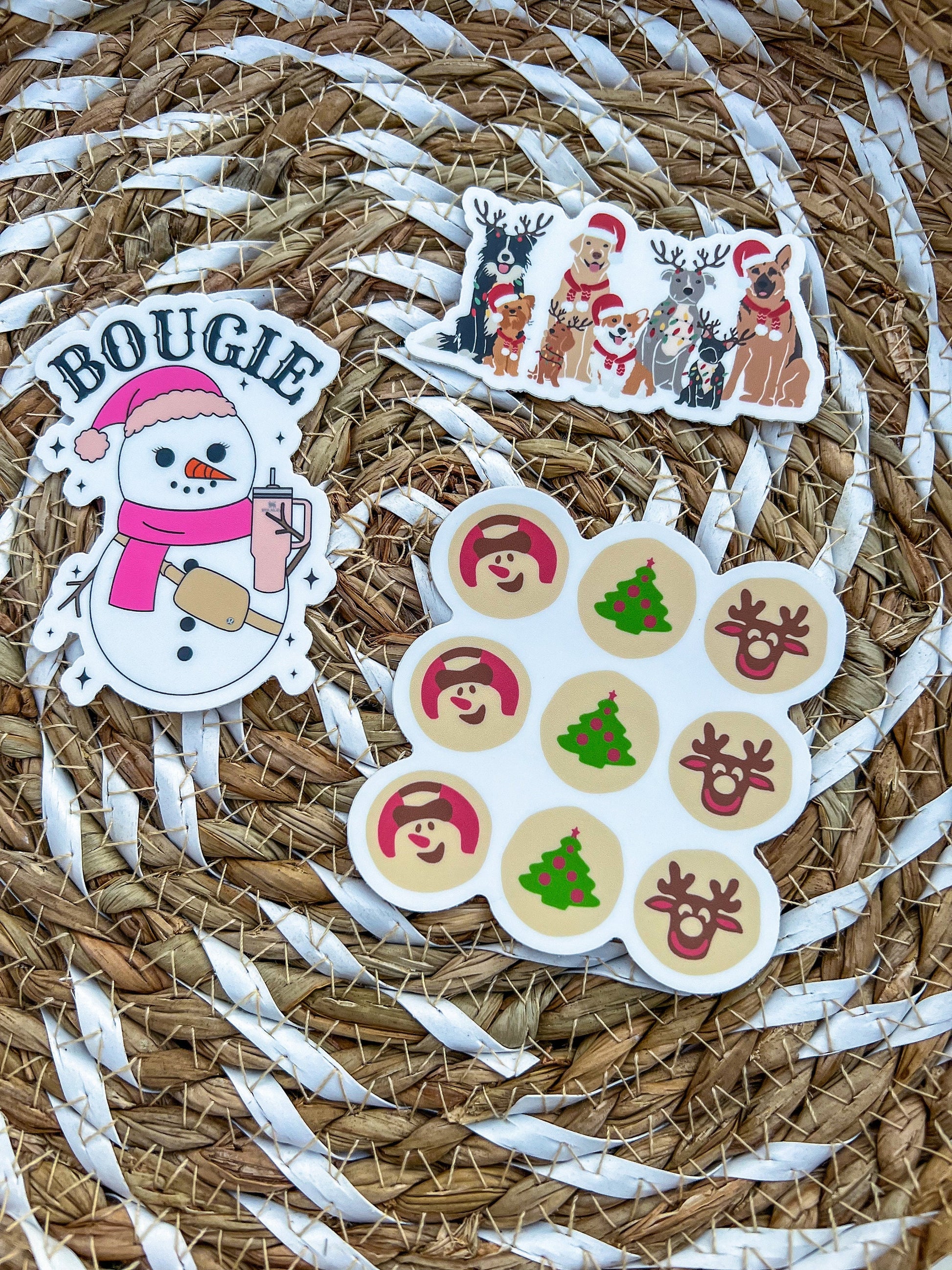 Christmas Dogs Sticker - ShopCassiesCrafts