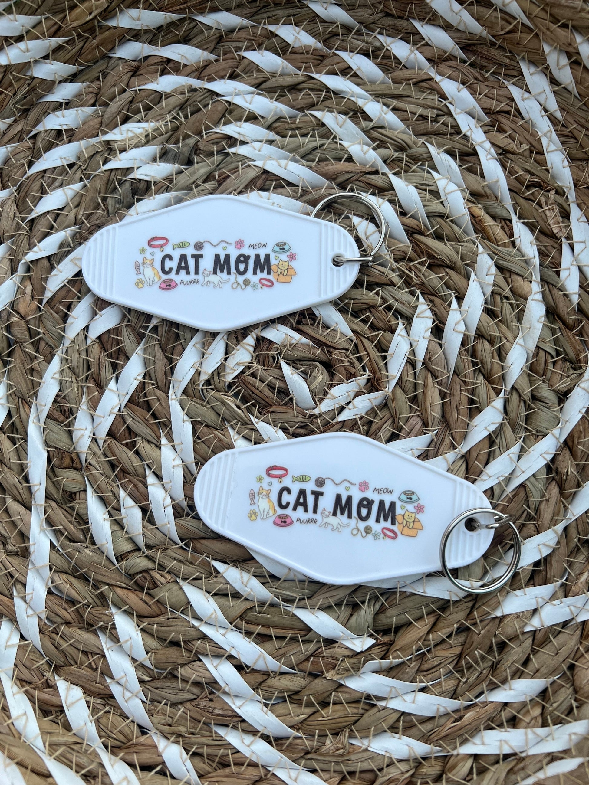 Cat Mom Motel Keychain - ShopCassiesCrafts