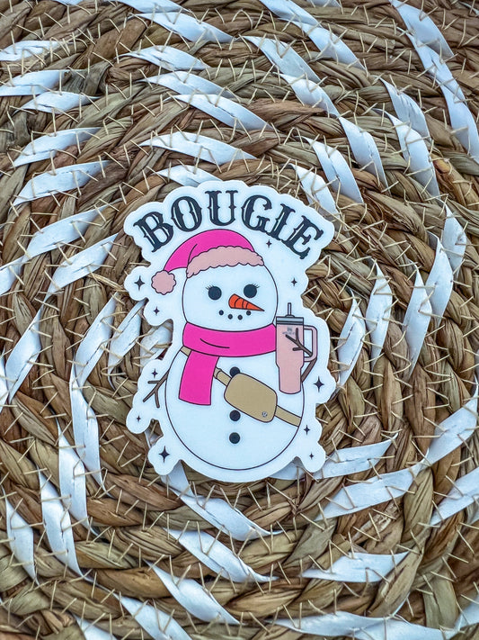 Bougie Snowman Sticker - ShopCassiesCrafts