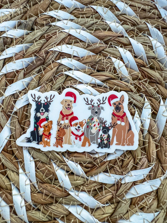 Christmas Dogs Sticker - ShopCassiesCrafts