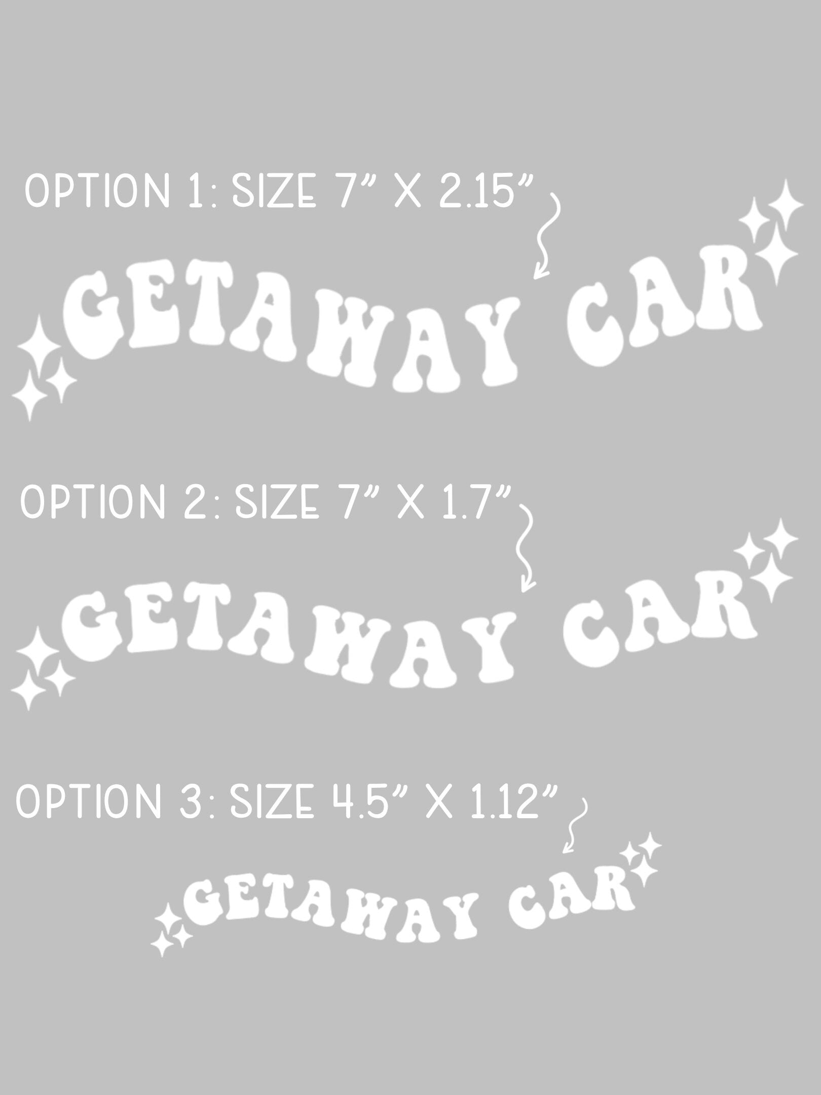 Getaway Car Decals for Cars & Mirrors - ShopCassiesCrafts