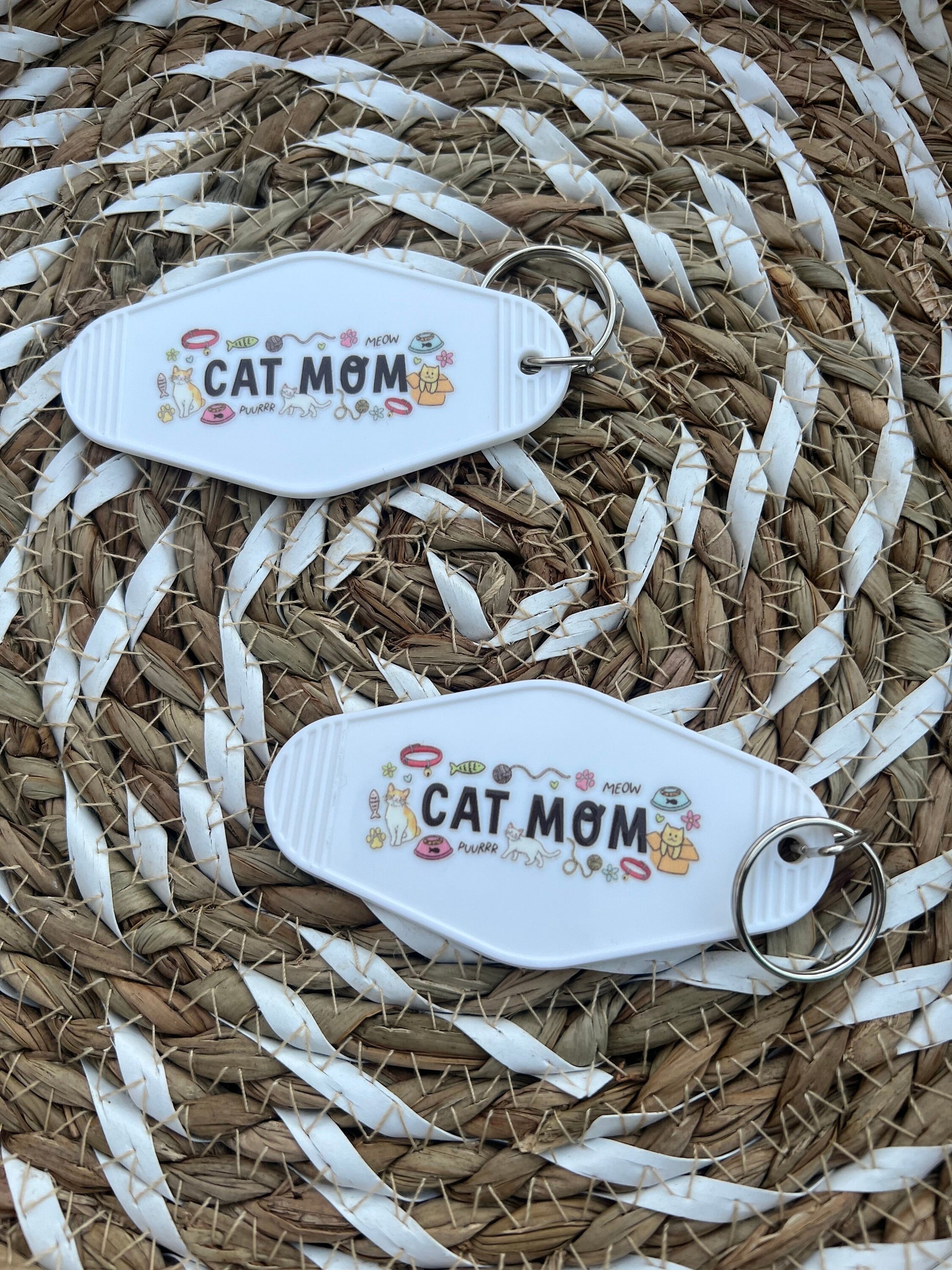 Cat Mom Motel Keychain - ShopCassiesCrafts