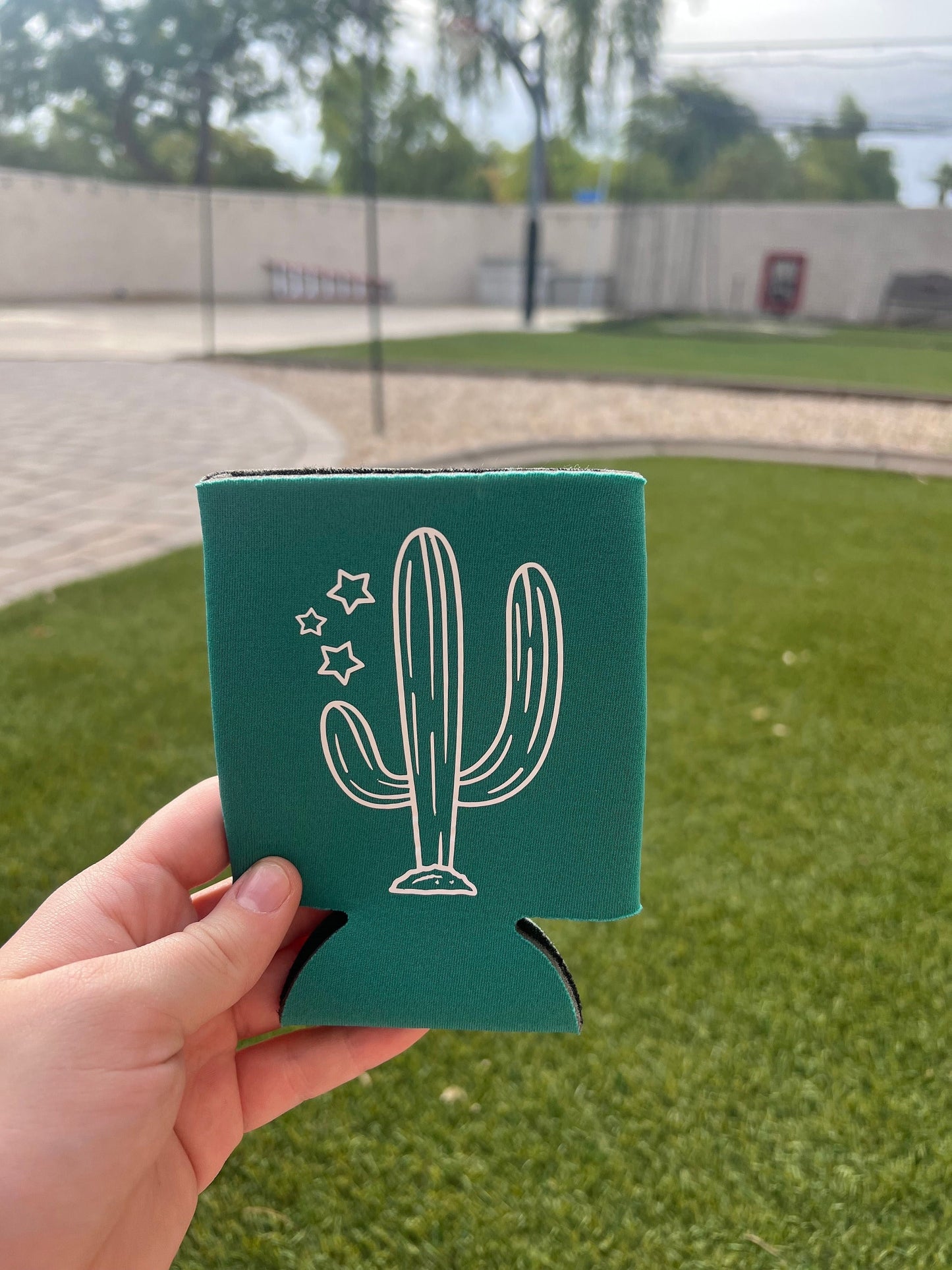 Green Cactus Can Cooler - ShopCassiesCrafts