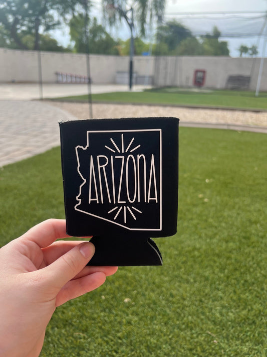 Black Arizona Can Cooler - ShopCassiesCrafts