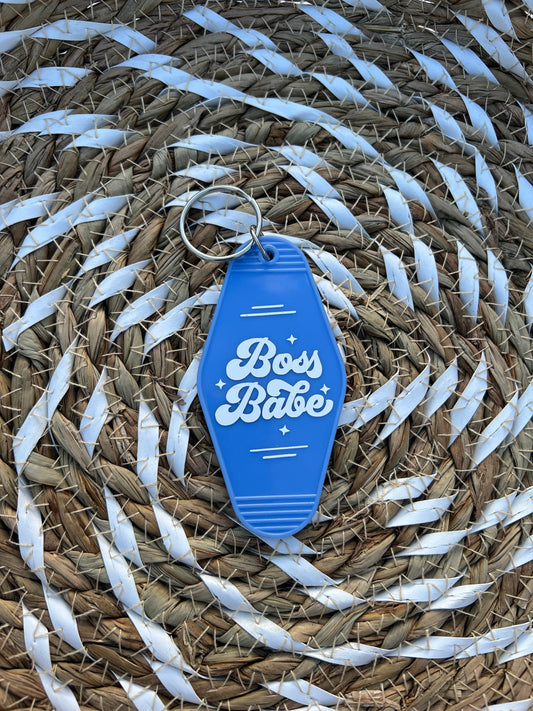 Boss Babe Motel Keychain