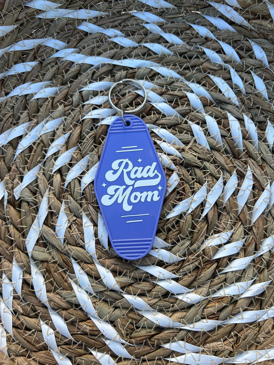 Rad Mom Motel Keychain