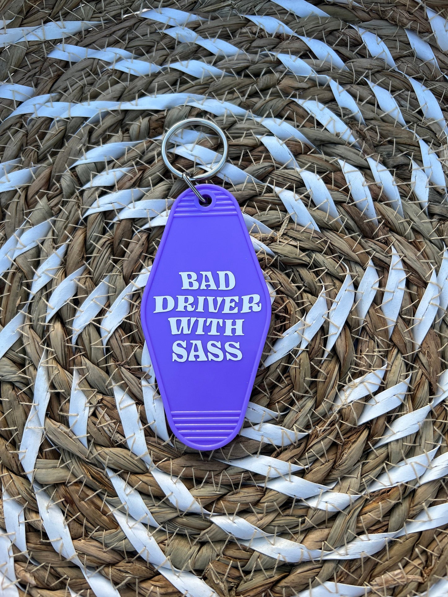 Bad Driver With Sass Motel Keychain