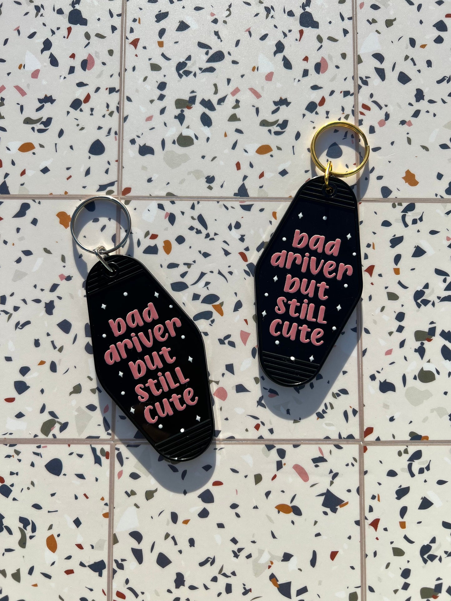 Bad Driver But Still Cute Motel Keychain - ShopCassiesCrafts