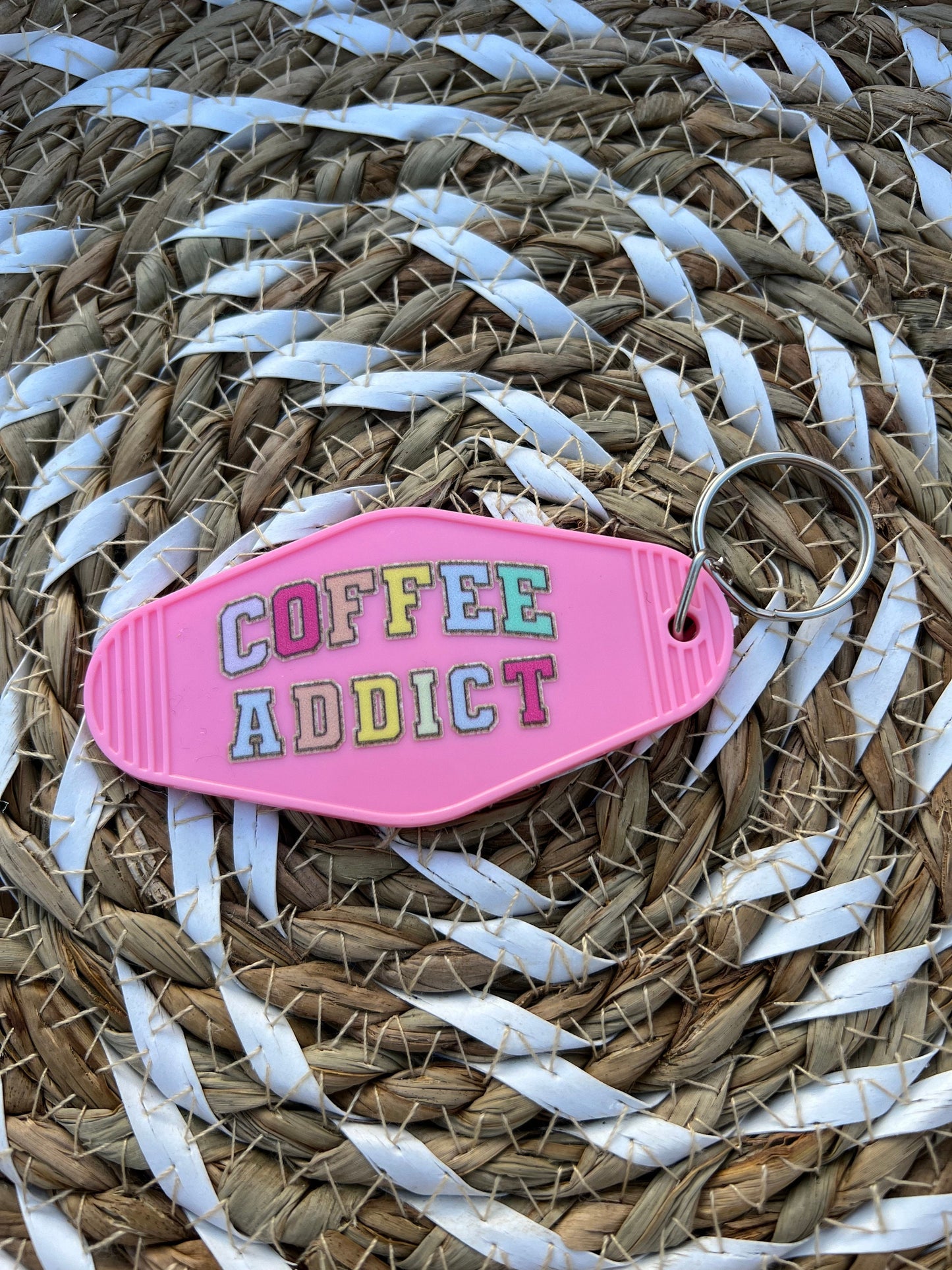 Coffee Addict Motel Keychain