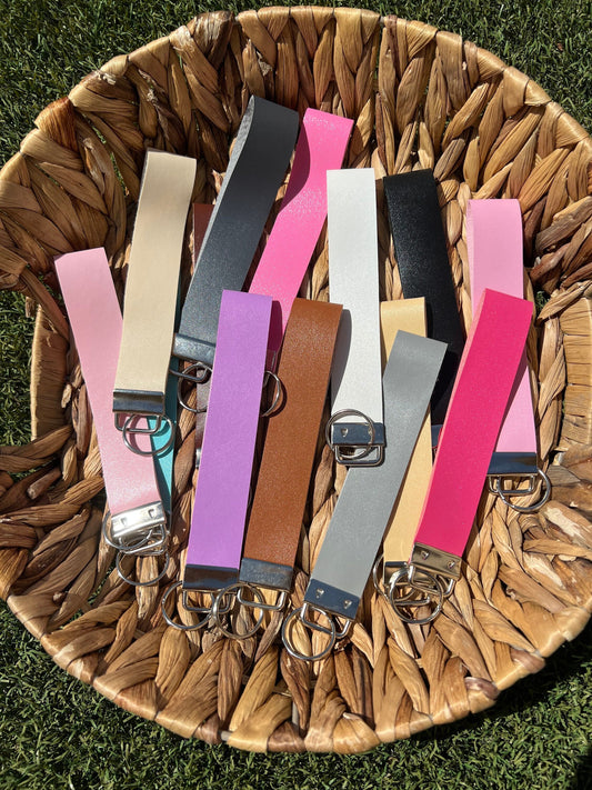 Plain Colored Wristlet Keychain Fobs