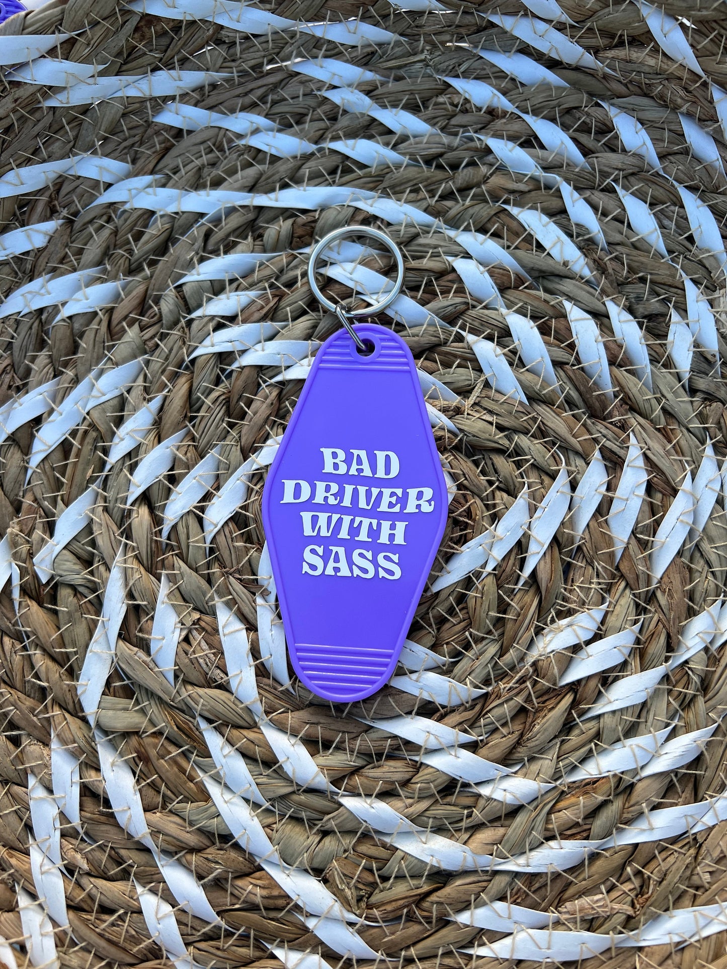 Bad Driver With Sass Motel Keychain