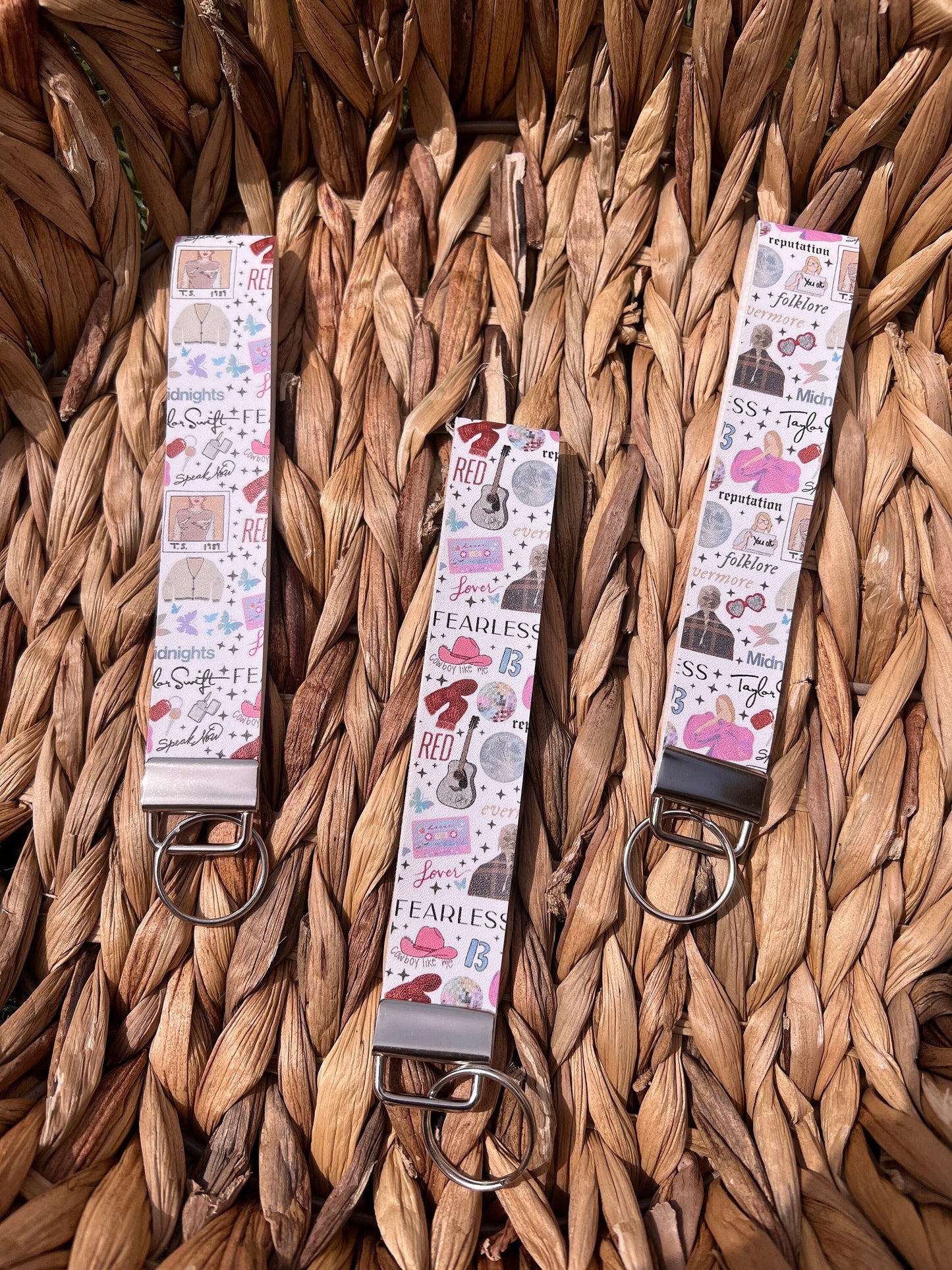 T Swift Eras Wristlet Keychain Fobs