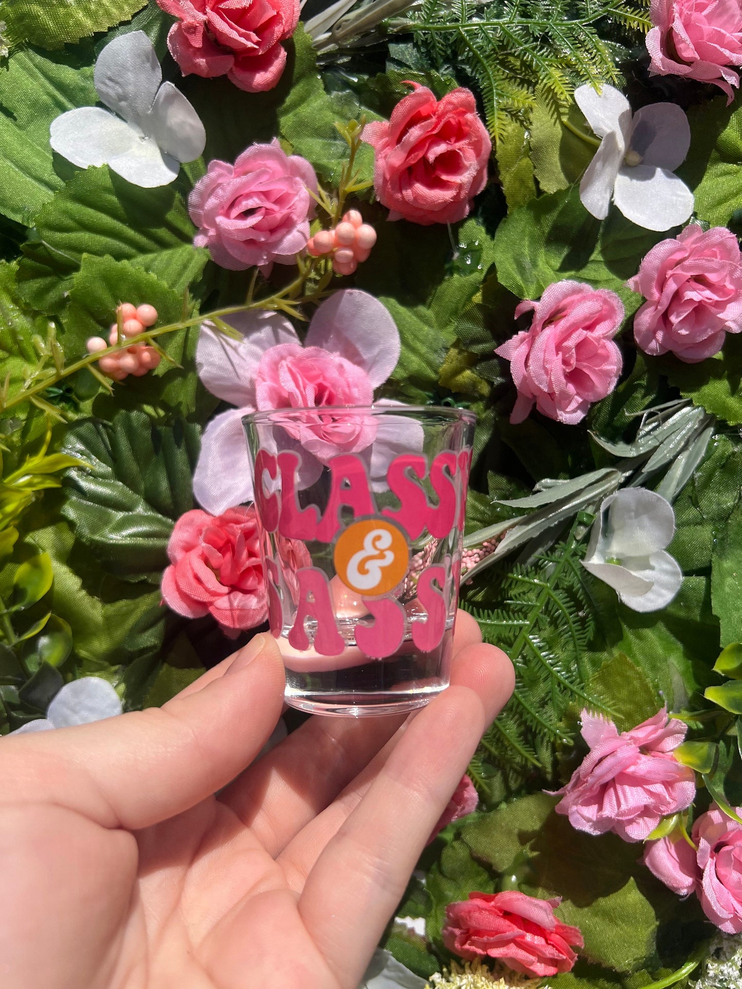 Classy & Sassy Decorated Glass Shot Glass