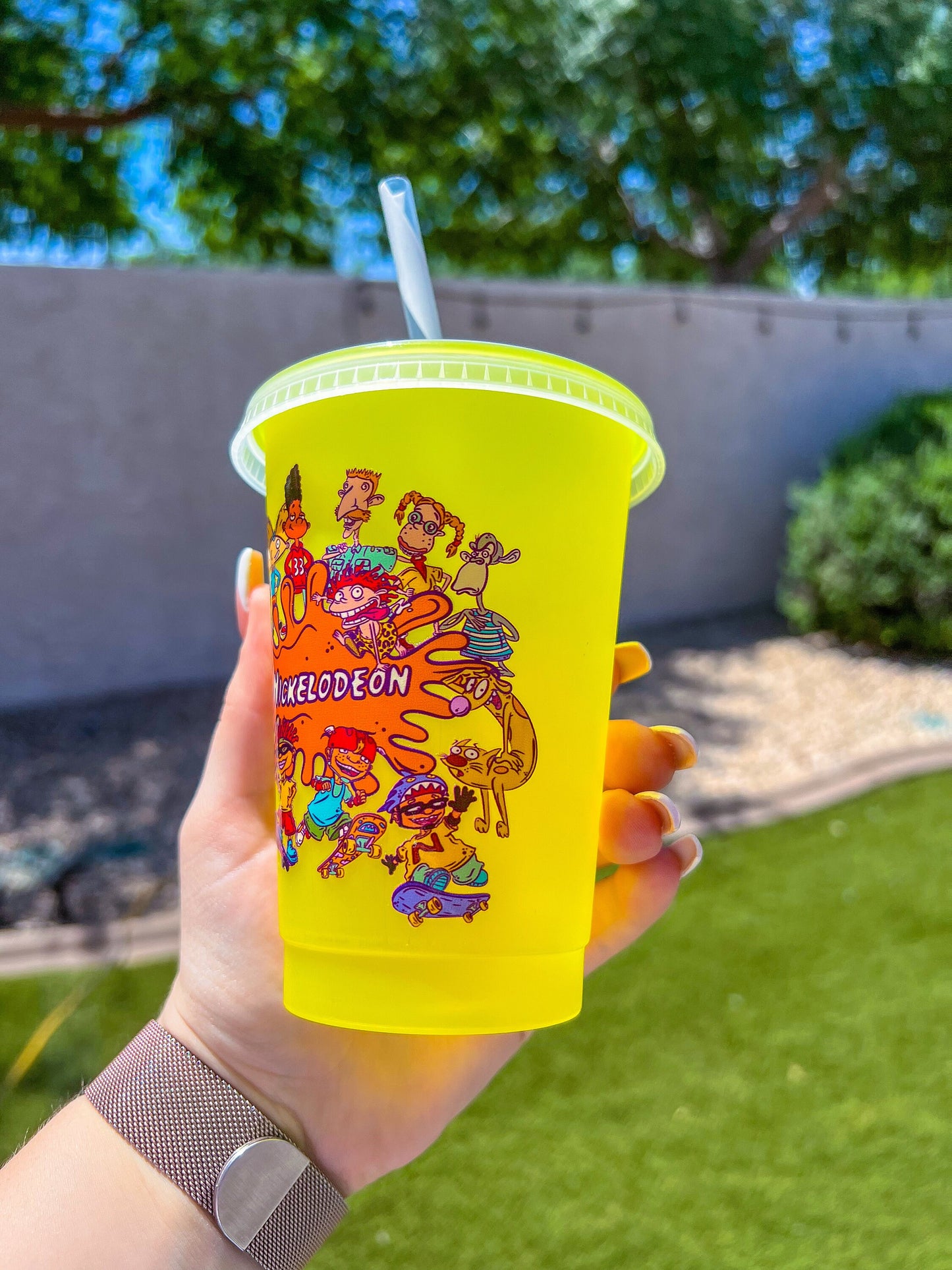 90s Cartoon Nick Decorated Color Changing Cold Cup