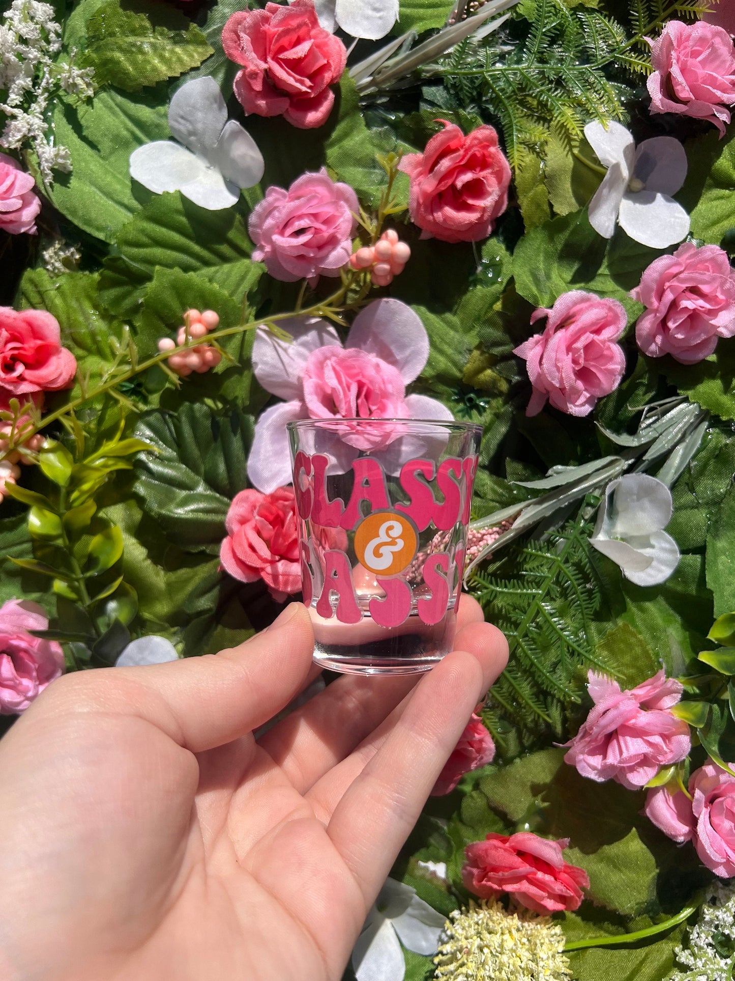 Classy & Sassy Decorated Glass Shot Glass