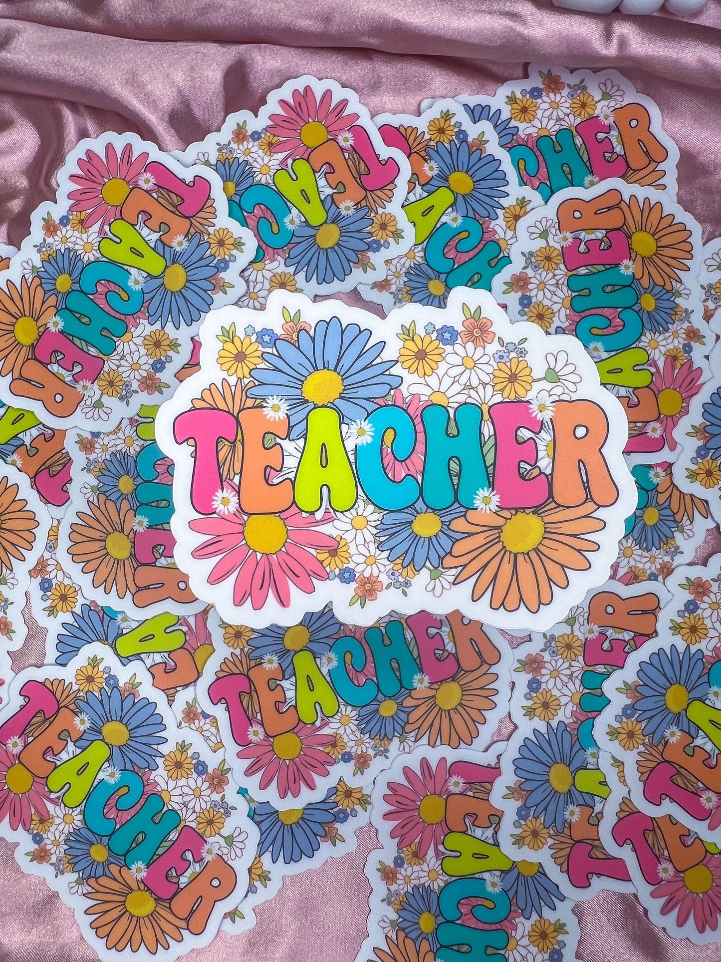 Teacher Floral Sticker