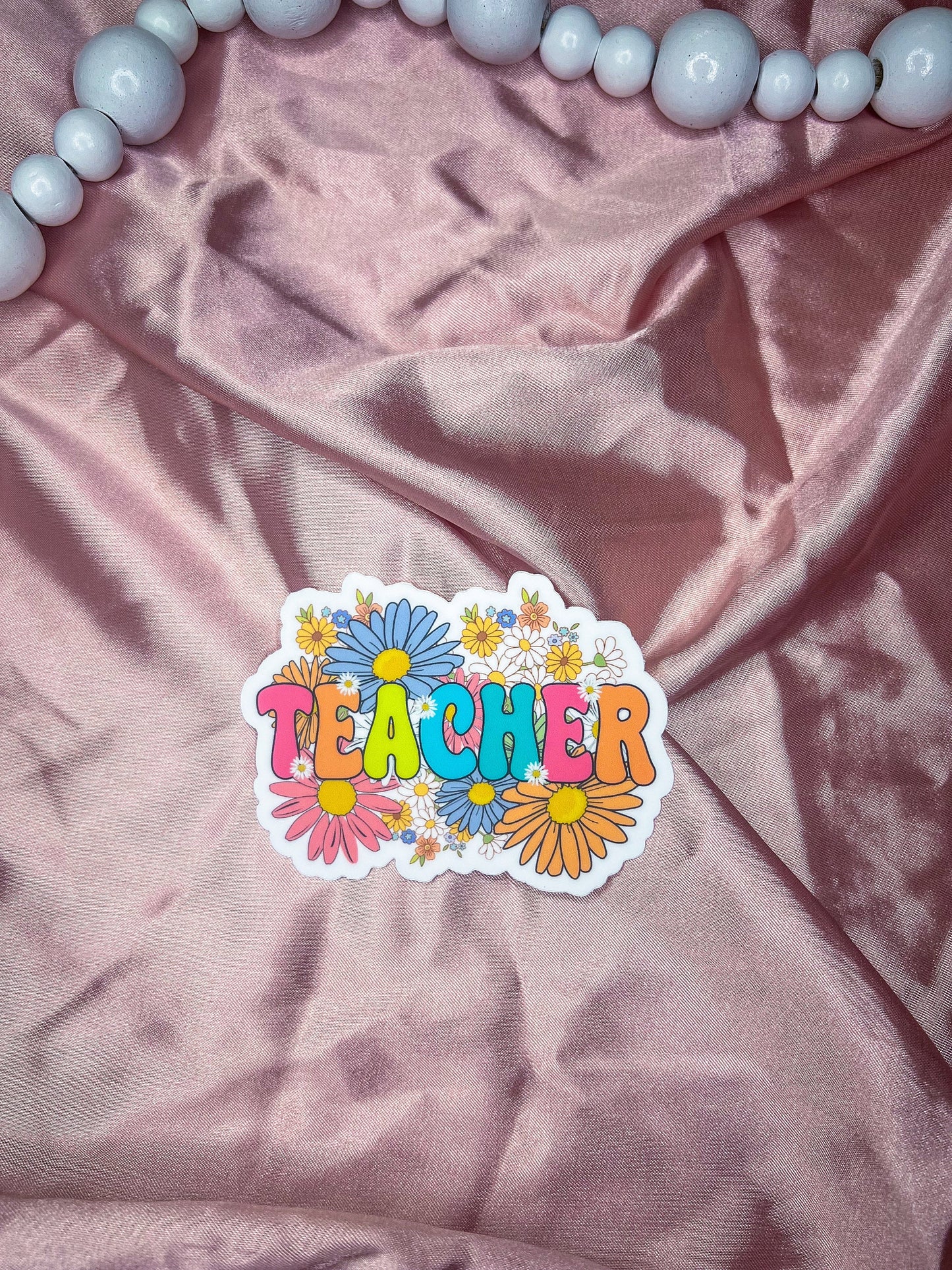 Teacher Floral Sticker