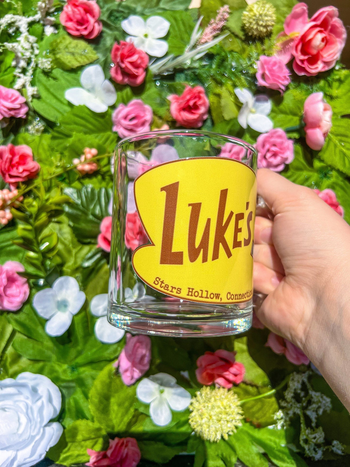 Lukes Decorated Glass Mug