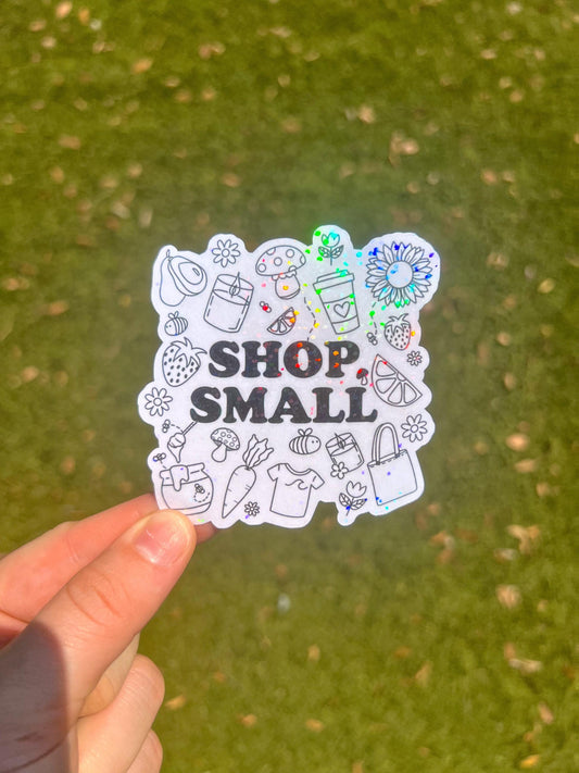 Shop Small Sparkle Holographic Sticker