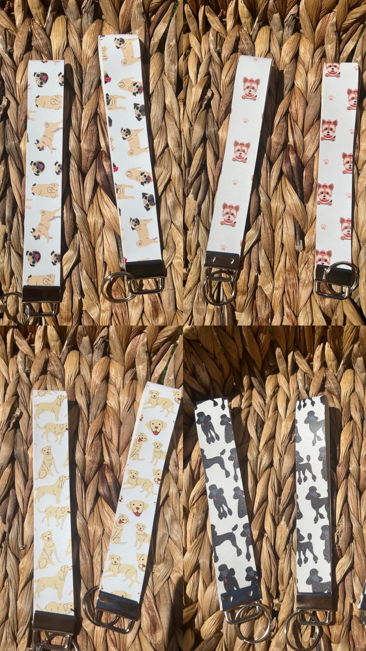 Dog Wristlet Keychain Fobs