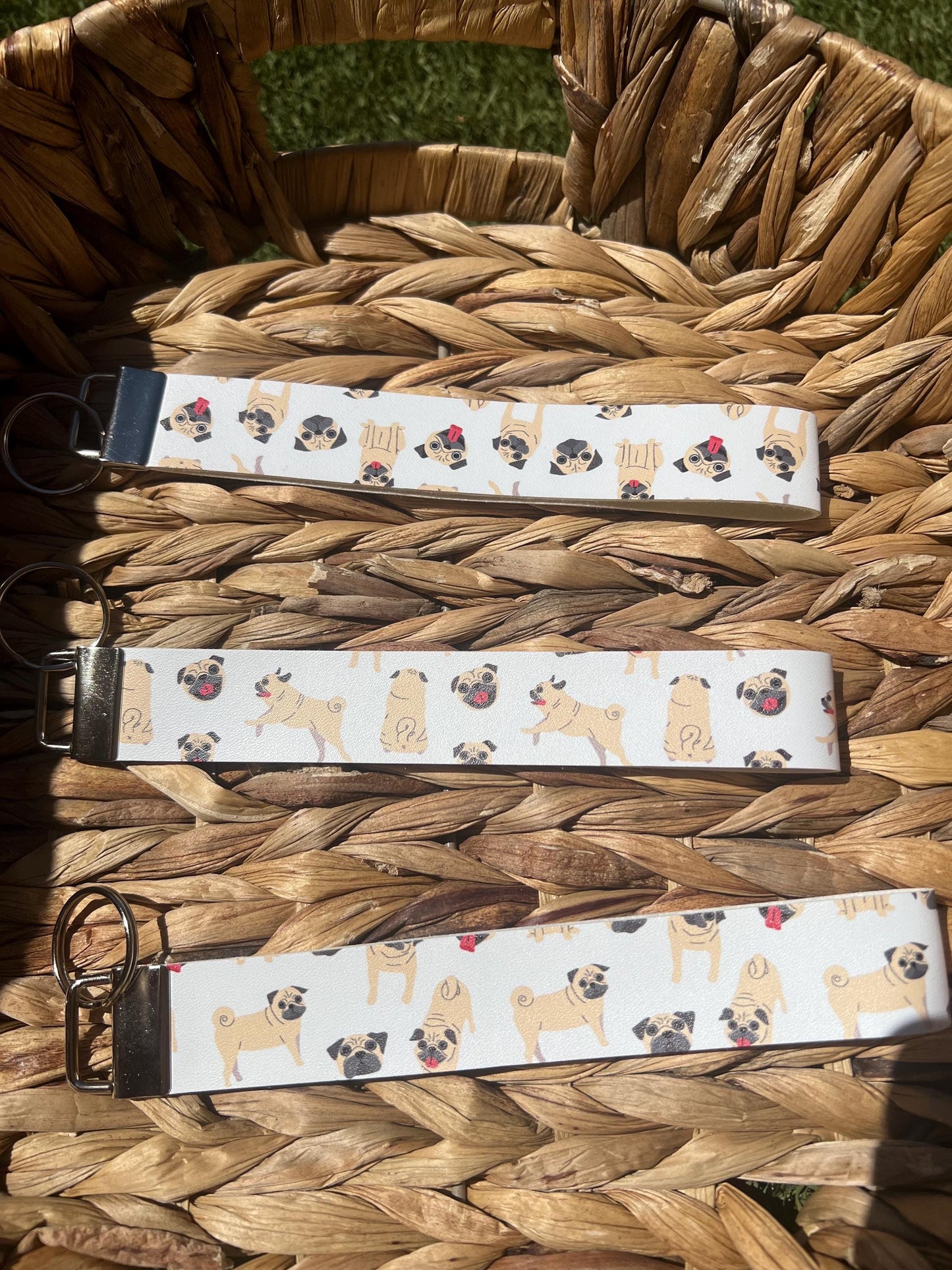 Dog Wristlet Keychain Fobs