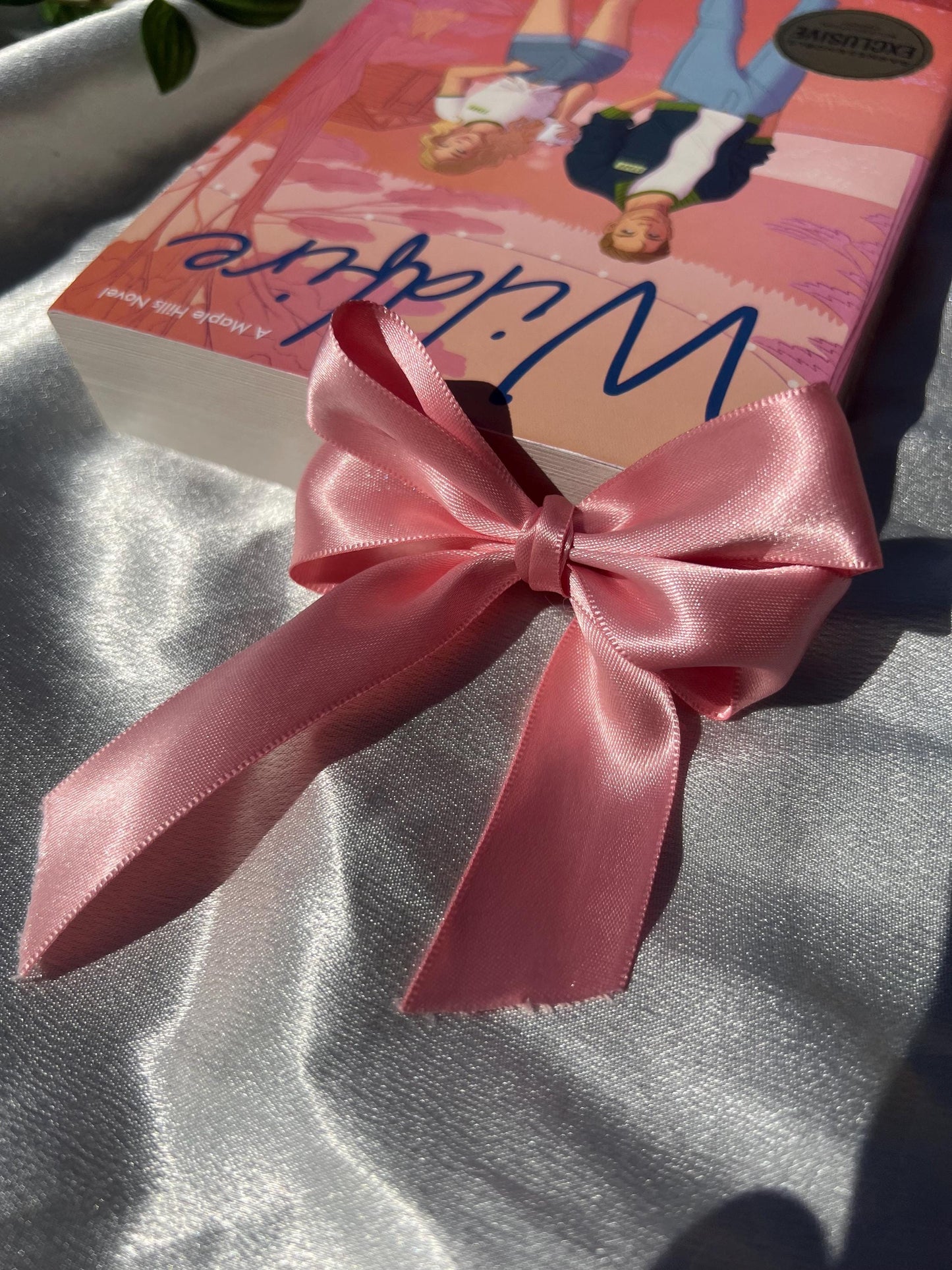 Bow Satin Ribbon Bookmarks || Bookshelf Accessory || Trendy, Coquette Bookmark for Readers || Gift for Book Lovers